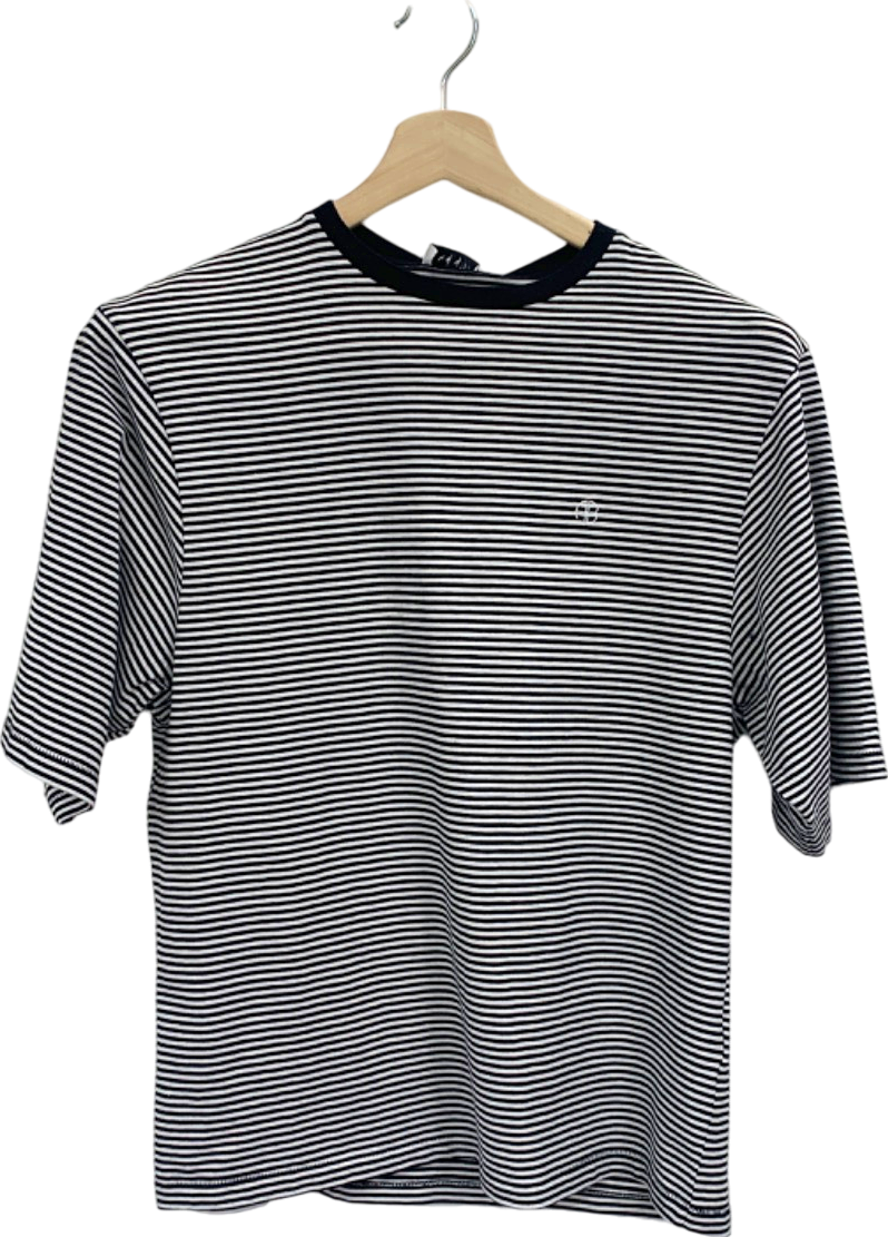Anine Bing Black/White Striped T-Shirt S