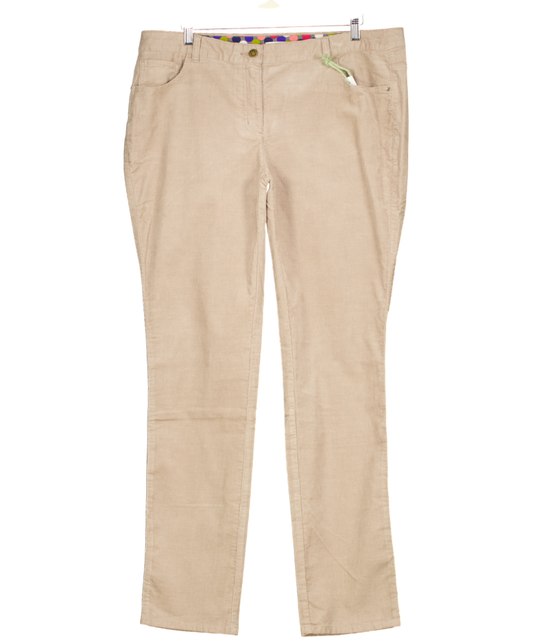 boden stone 5 Pocket Corduroy Slim Trousers UK 18 LONG