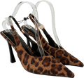 River Island Brown Leopard Print Slingback Court Heels UK 4 EU 37