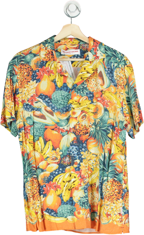 Orlebar Brown Multi-Coloured Travis Club Tropical Print Shirt UK L