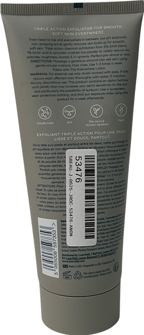 daily luna The Everywhere Exfoliator 180ml