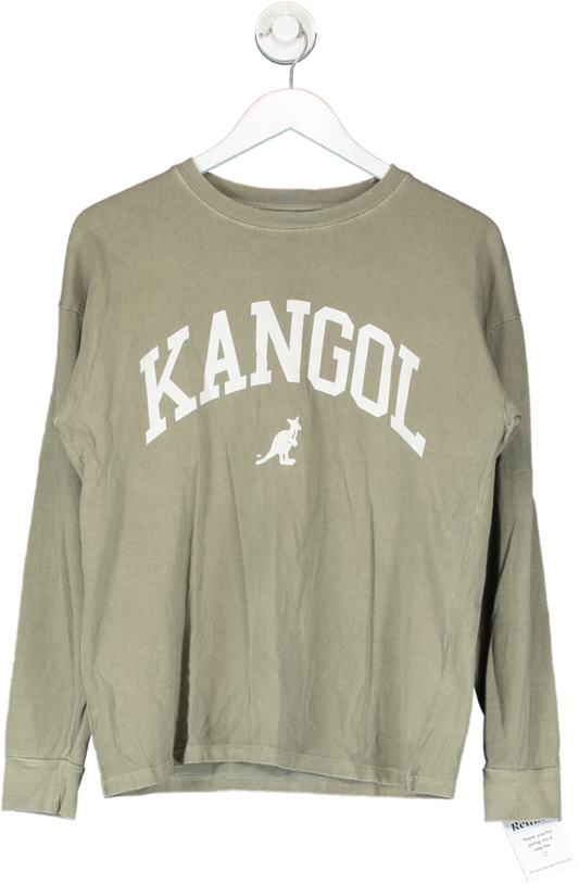 Kangol Green Oversized Long Sleeve Tshirt UK XS
