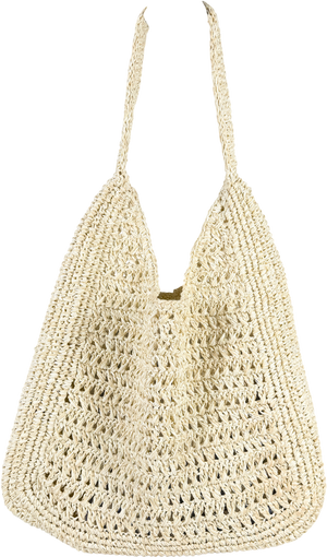 Talbots Cream Raffia Hobo Bag One Size