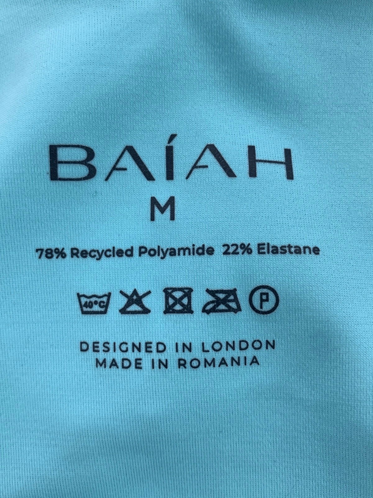 Baiah The Martinique Black Textured Rivulet Jacquard Swimsuit UK M