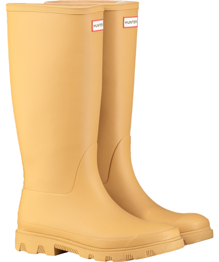 Hunter Beige Women's Downpour Tall Wellington Boot UK 8 EU 41 👠