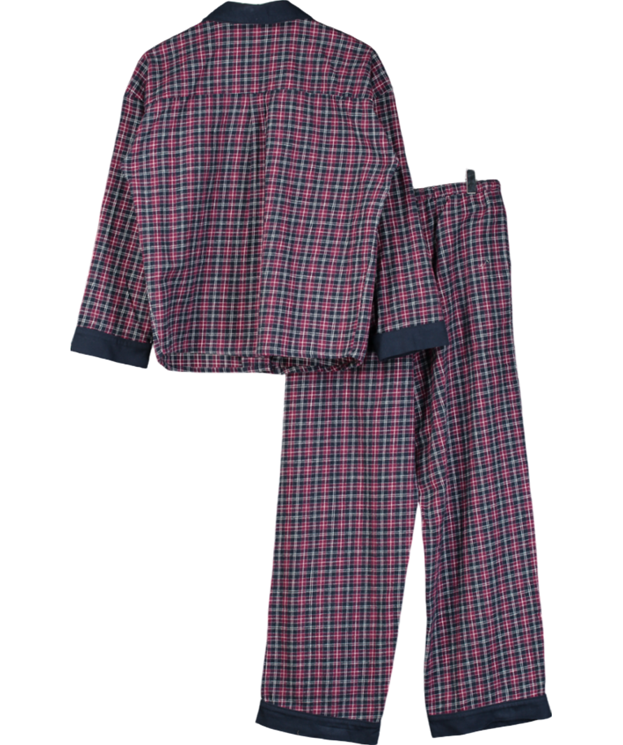 Clementine & Mint Blue The Brushed Cotton Tartan Pyjamas UK S