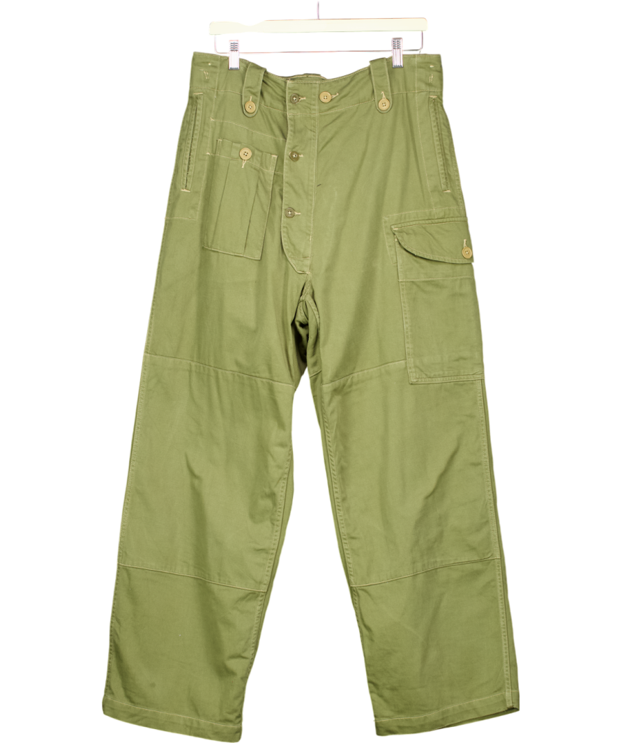 Polo Ralph Lauren Green Relaxed Cotton Cargo Trousers - Length 32" W32