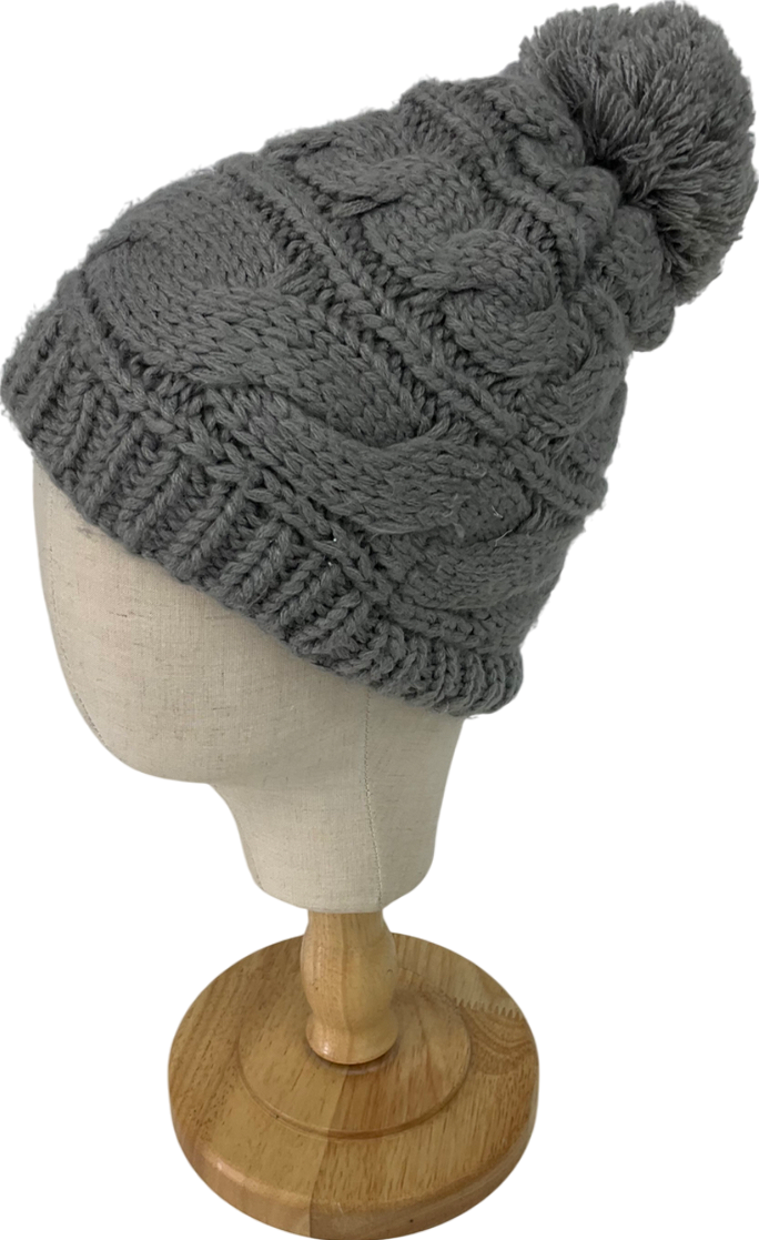 The North Face Grey Cable Knit Beanie One Size