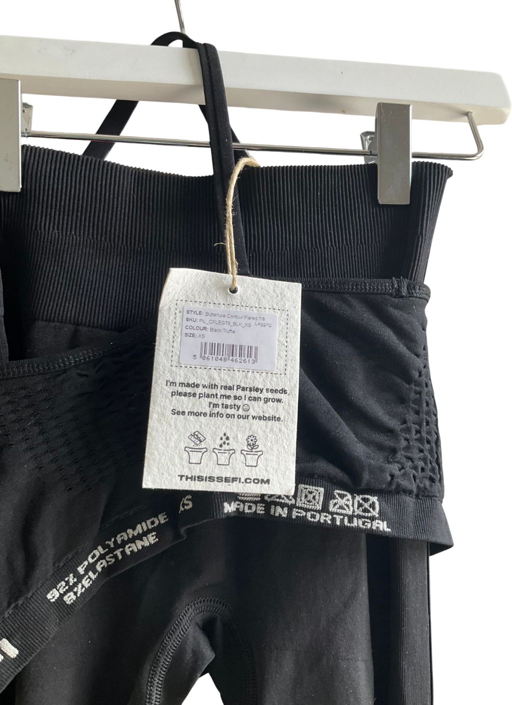 Sefi Black Butterluxe Contour Flared Legging And Bralette UK XS