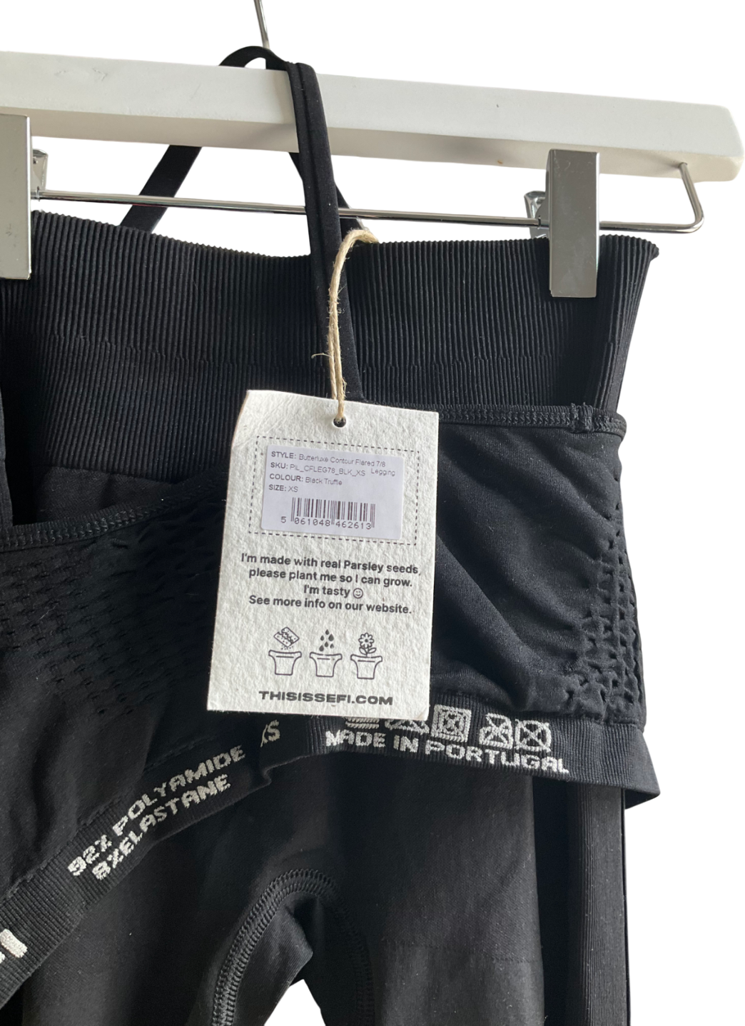 Sefi Black Butterluxe Contour Flared Legging And Bralette UK XS