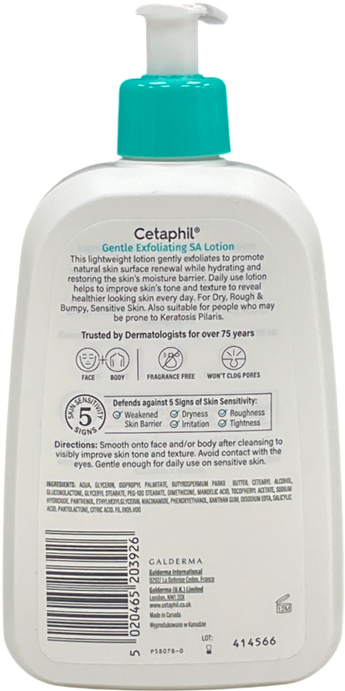 Caterpillar Gentle Exfoliating Salicylic Acid Lotion Moisturiser For Face & Body 473ml