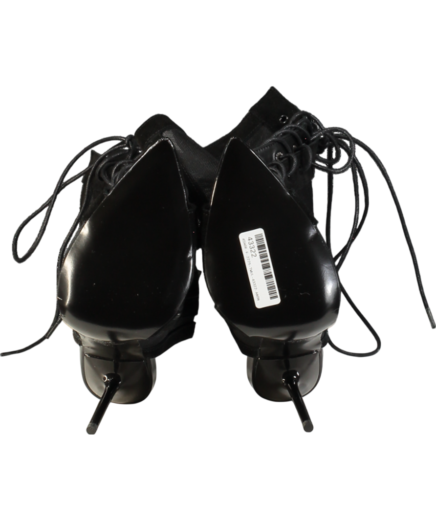 kandeeshoes Black Mesh Boot Sandal UK 8 EU 41 👠