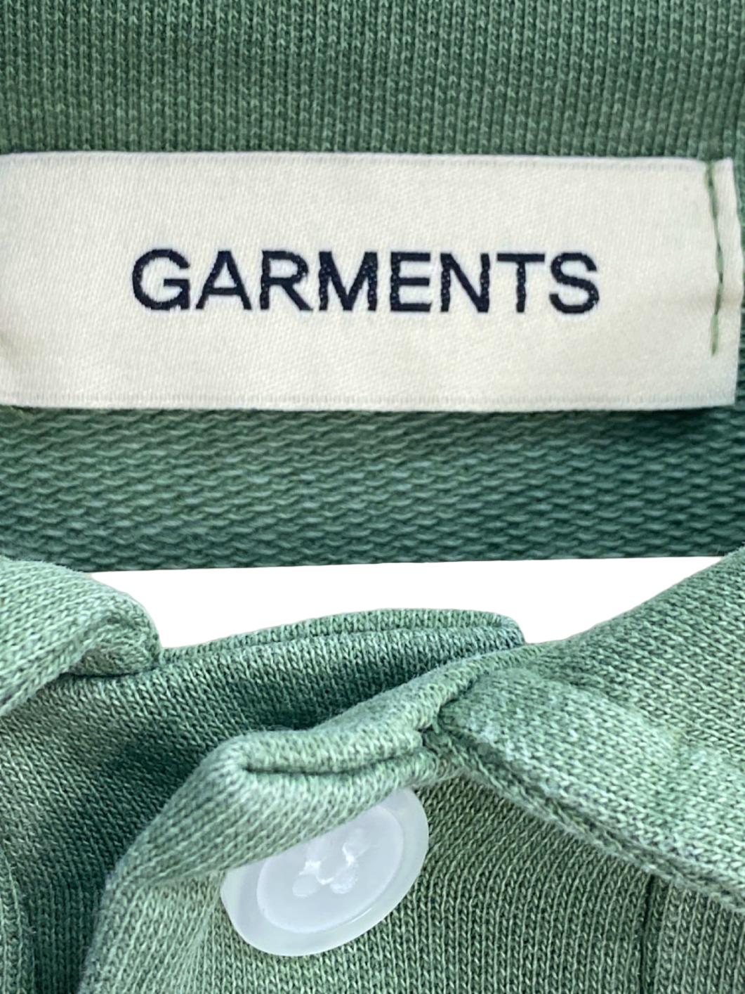 Garments Green Archive Long Sleeve Polo UK M