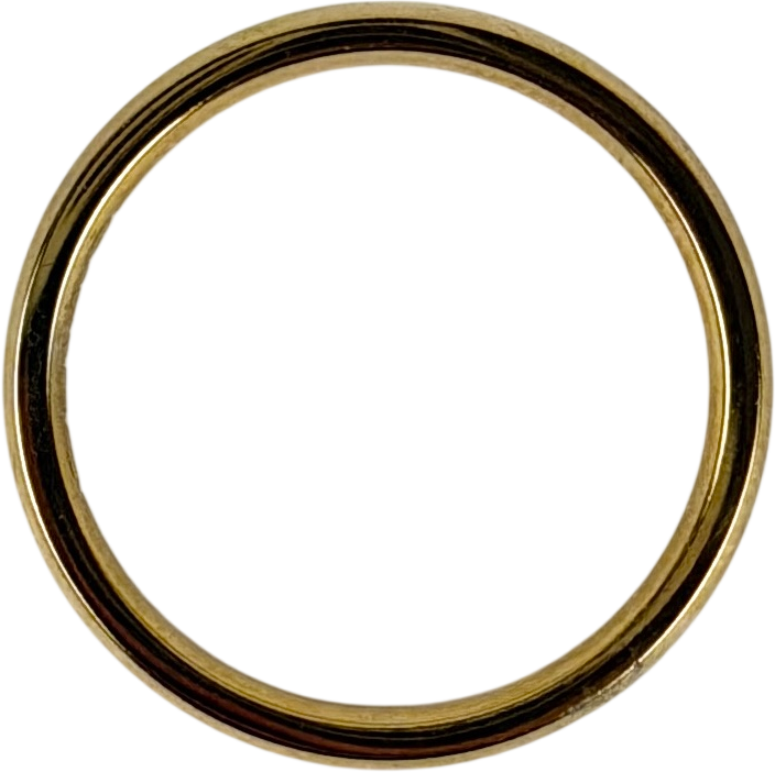 CRAFTD LONDON 18K Yellow Gold Plated Band Ring 3mm SIZE U