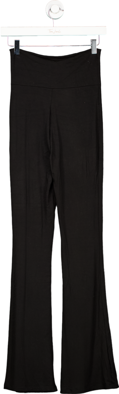 White Fox Black Flared Trousers XS