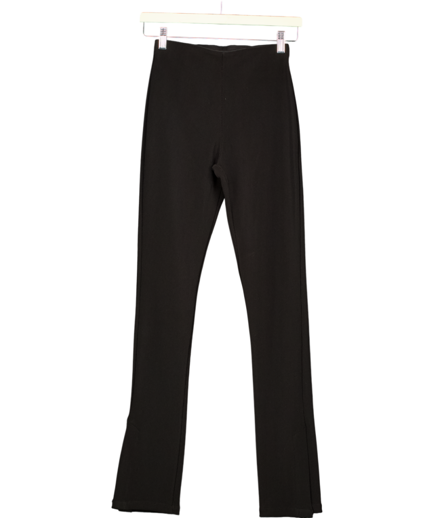 ZARA Black Knit Stretch Trousers UK S