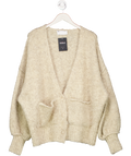 ASOS Beige Knitted Boucle Super Oversized Cardigan UK S