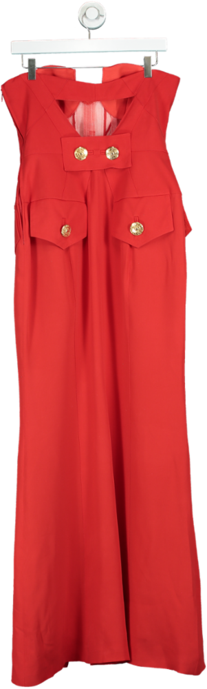 Versace x H&M Red Strapless Gown UK 8