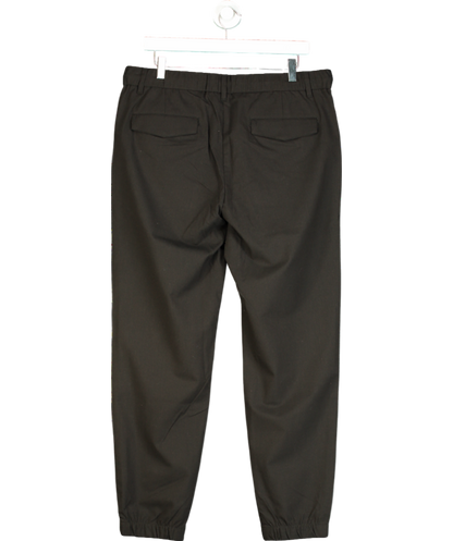 MANGO Black Slim-fit Jogger Trousers With Drawstring W34