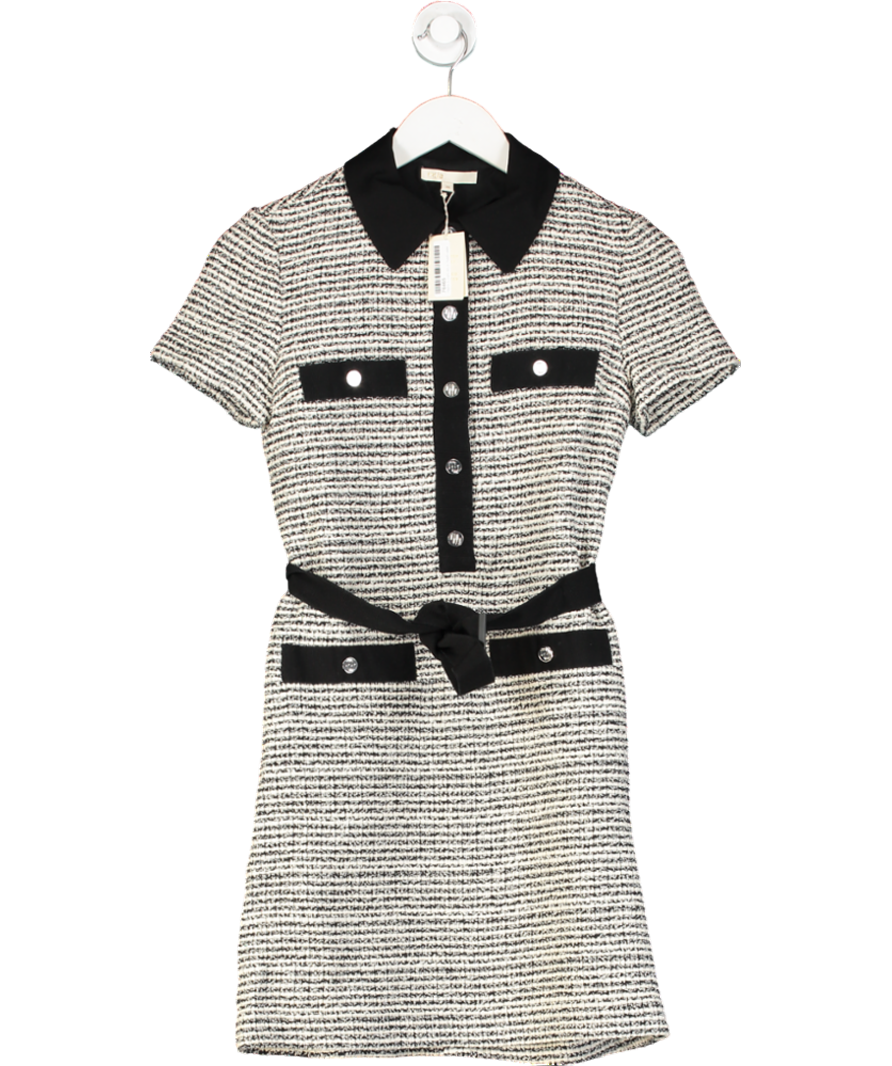 Maje Black Renala Tweed Dress UK 8