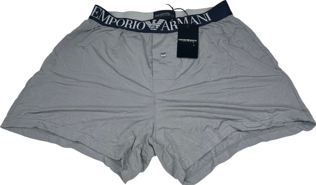 Emporio Armani Grey Jacquard Boxers UK S