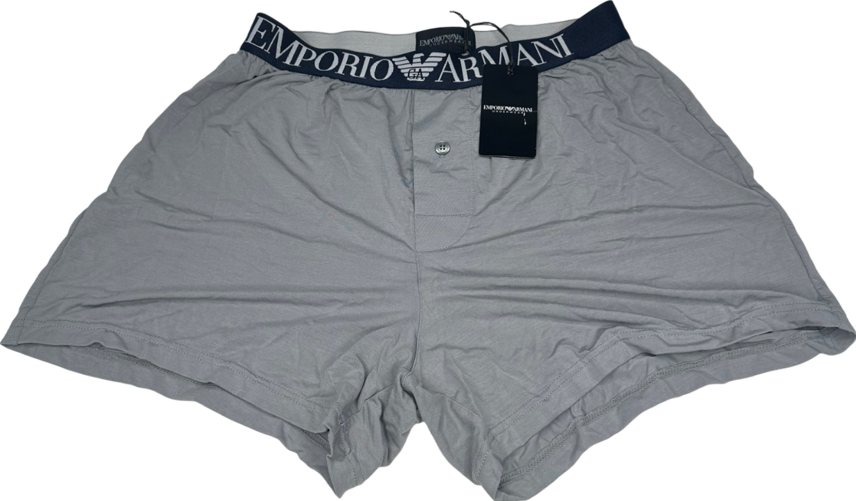 Emporio Armani Grey Jacquard Boxers UK S