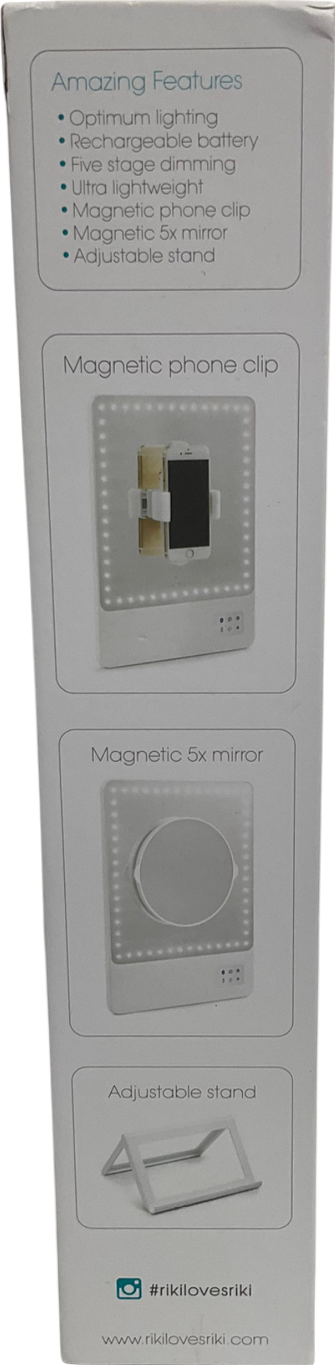 Riki Skinny Lighted Vanity Dressing Table Mirror with Bluetooth and selfie function X5 magnification