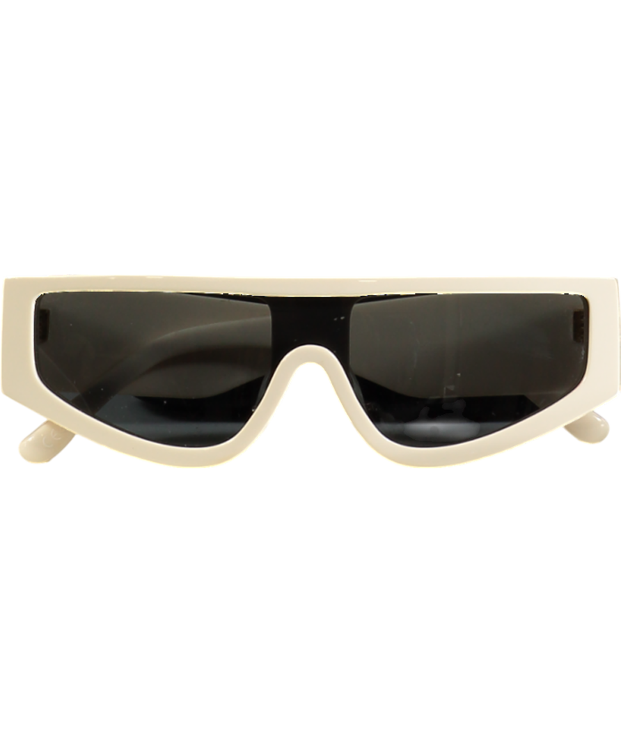 Linda Farrow x Magda Butrym Cream Ltd. Edition Sport Sunglasses