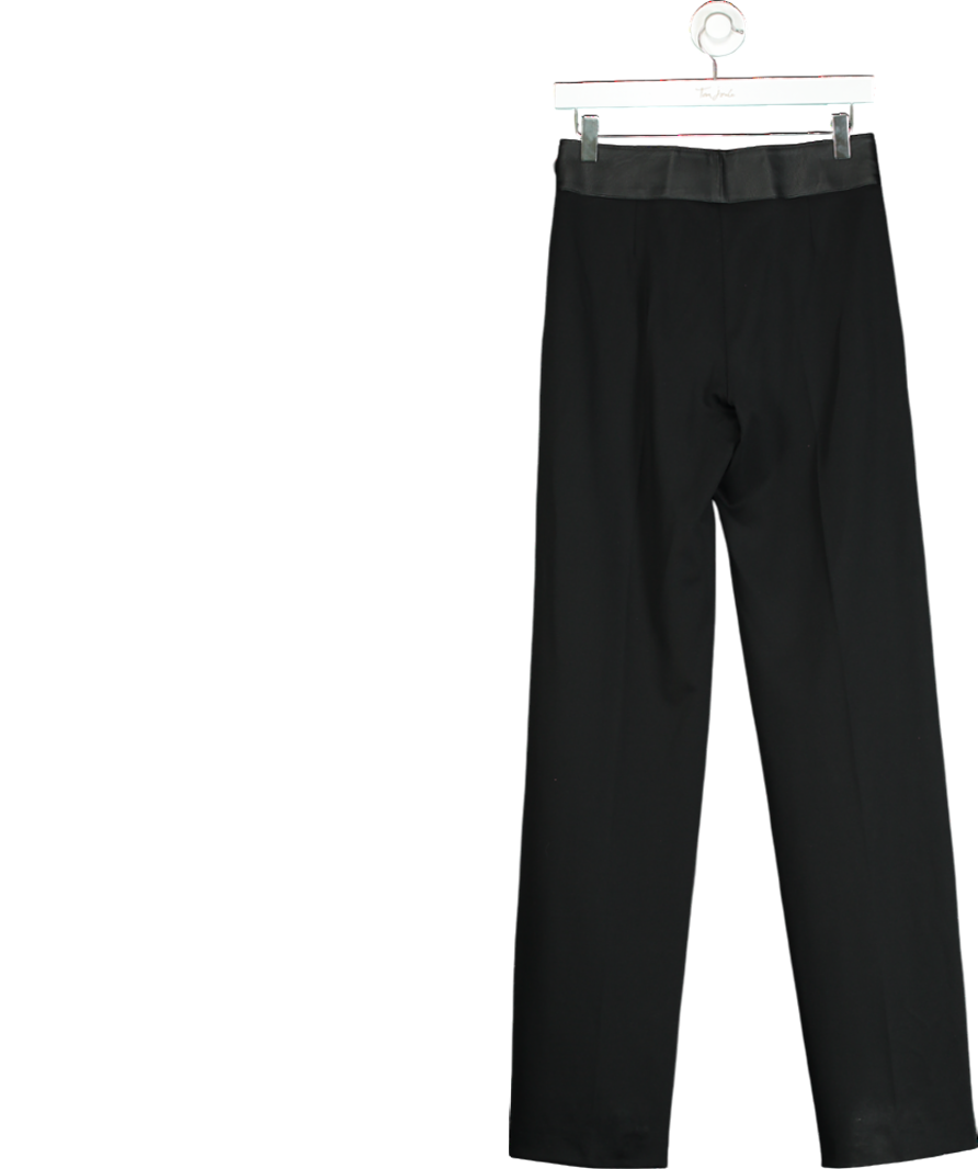 Liviana Conti Black Trouser With Eco-leather Belt UK XS