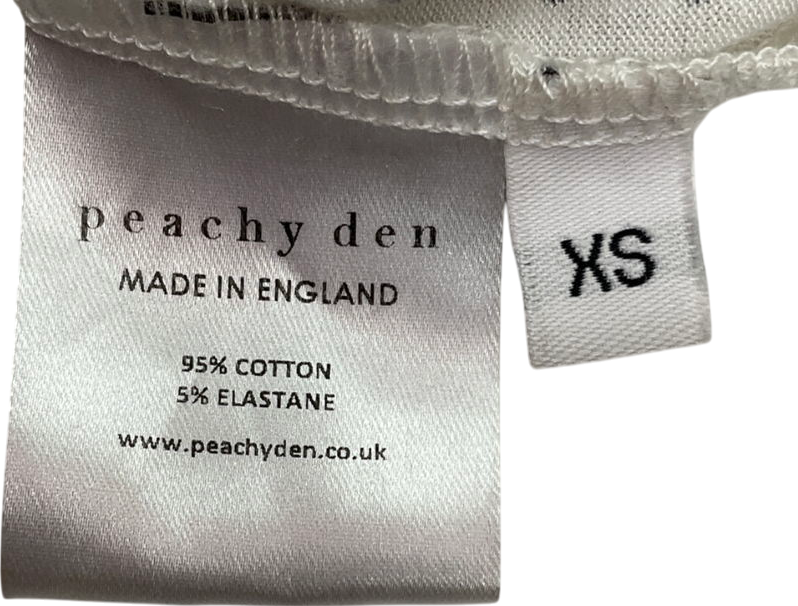 peachy den White Polka Dot Mini Dress UK XS