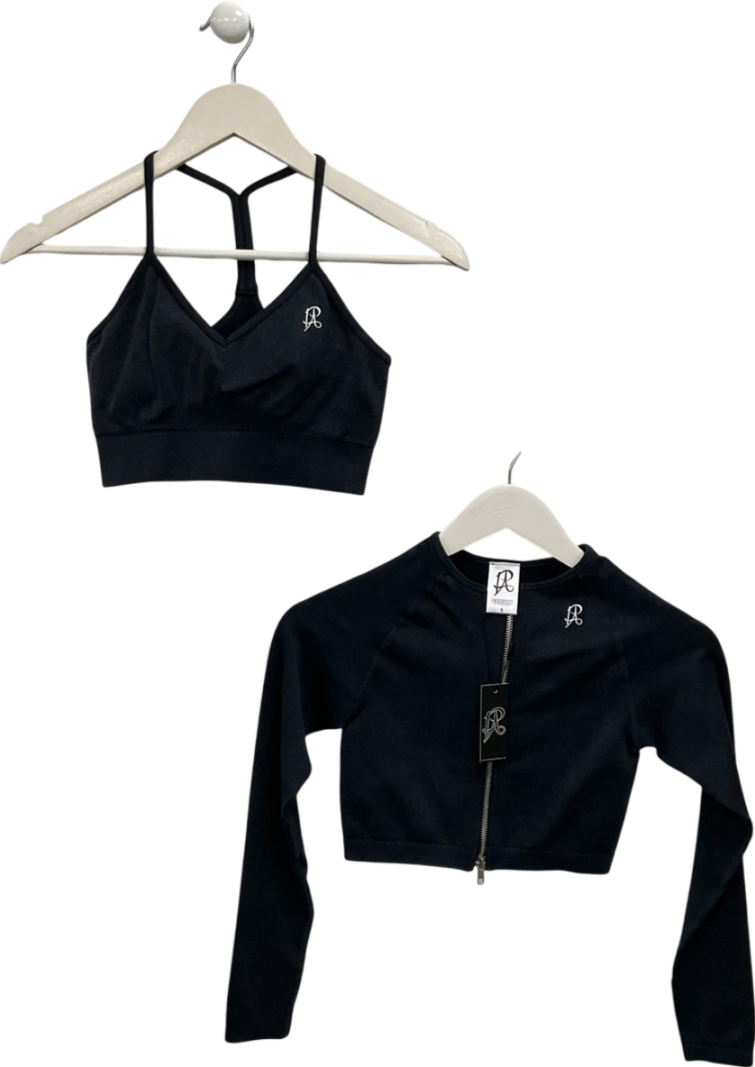 Prospect Apparel Blue Elevate Zip Top And Sports Bra UK S