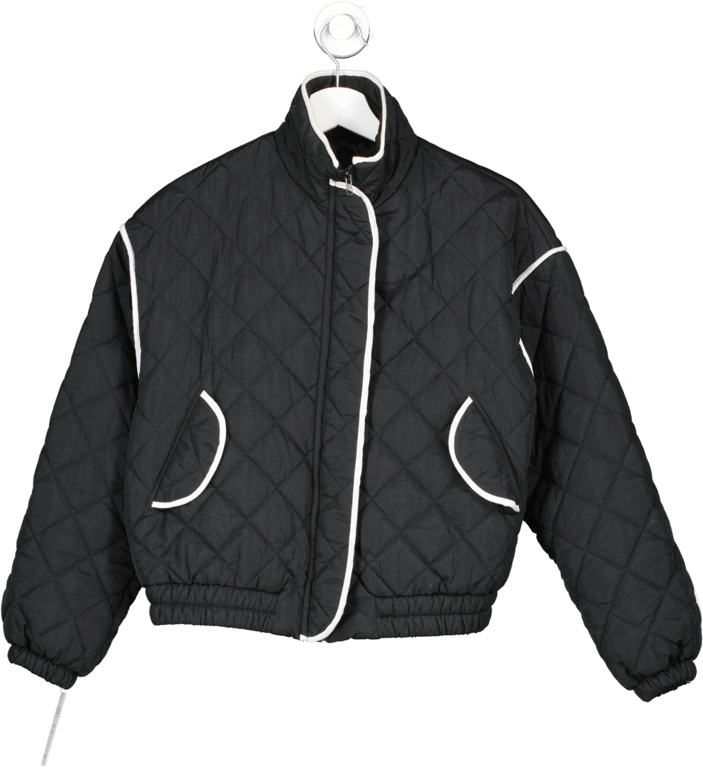 storets Black Boa Quilted Bomber UK S/M