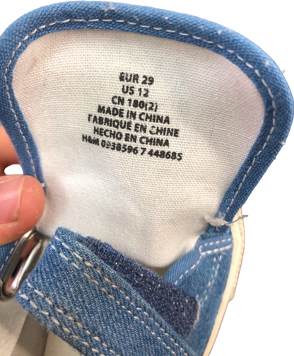 H&M Blue Canvas Trainers UK 11 Kids