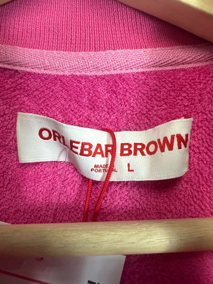 Orlebar Brown Pink Towelling Polo Shirt UK L