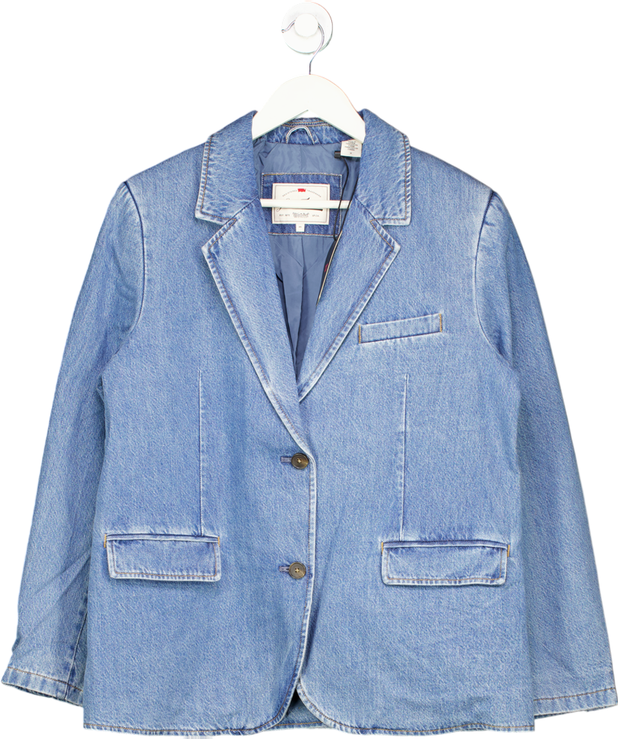 LEVI"S Blue Soft Denim Stella Relaxed Blazer UK M