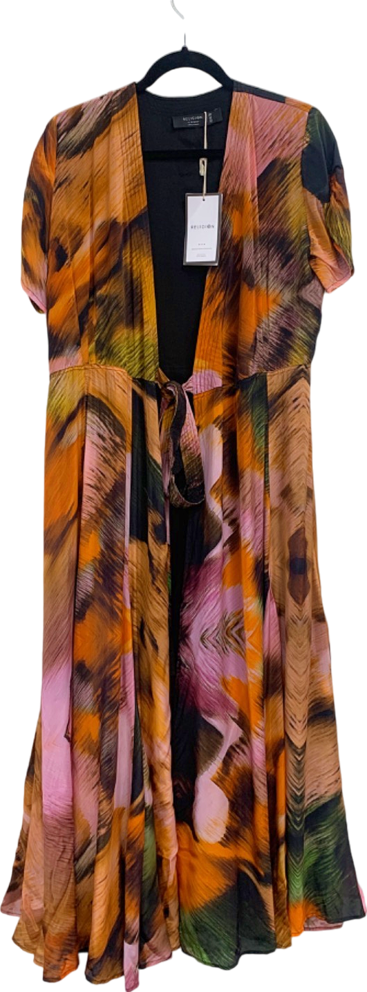 Religion Multi-Colour Abstract Digital Print Dress UK S