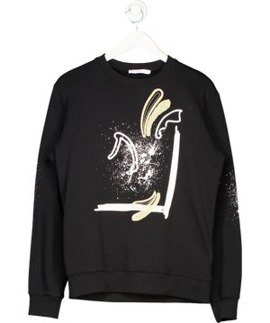 Violante Nessi Black Abstract Cotton Sweater UK S
