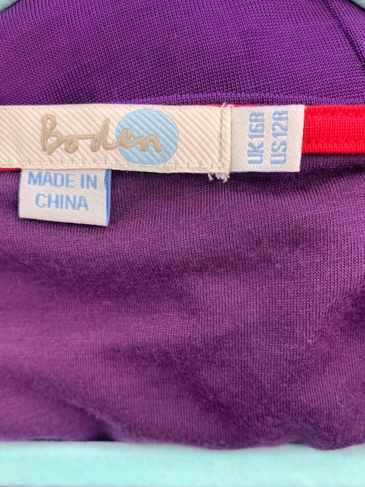 Boden Purple Sleeveless Dress UK 16