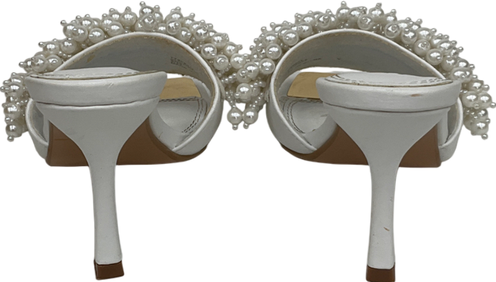 River Island White Pearl Heeled Mule UK 3 EU 36 👠
