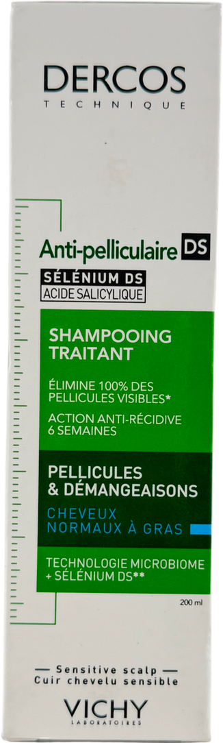 Dercos Anti-dandruff And Anti-itch Dermatological Shampoo For Dry Hair With Salicylic Acid 200ml