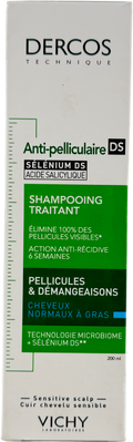 Dercos Anti-dandruff And Anti-itch Dermatological Shampoo For Dry Hair With Salicylic Acid 200ml