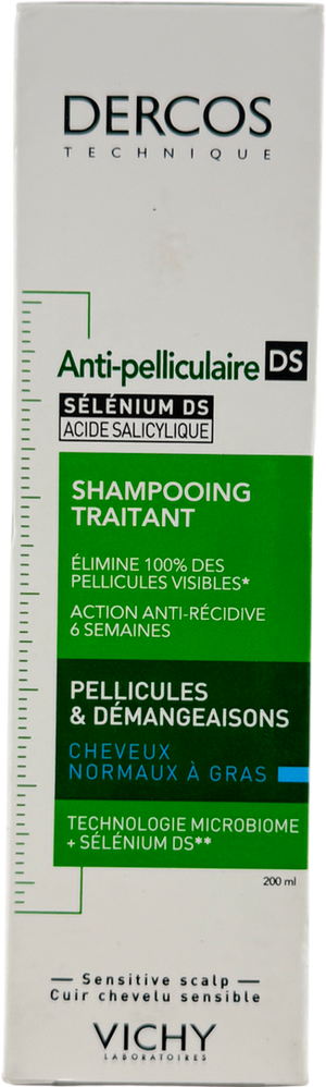 Dercos Anti-dandruff And Anti-itch Dermatological Shampoo For Dry Hair With Salicylic Acid 200ml
