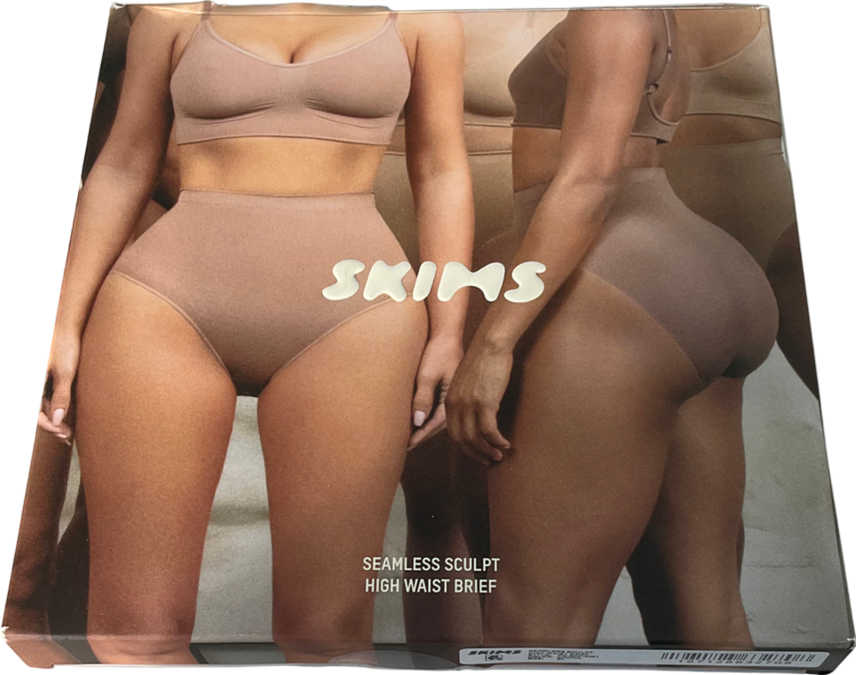 SKIMS Brown Seamless Sculpt High Waist Brief - Cocoa UK XL