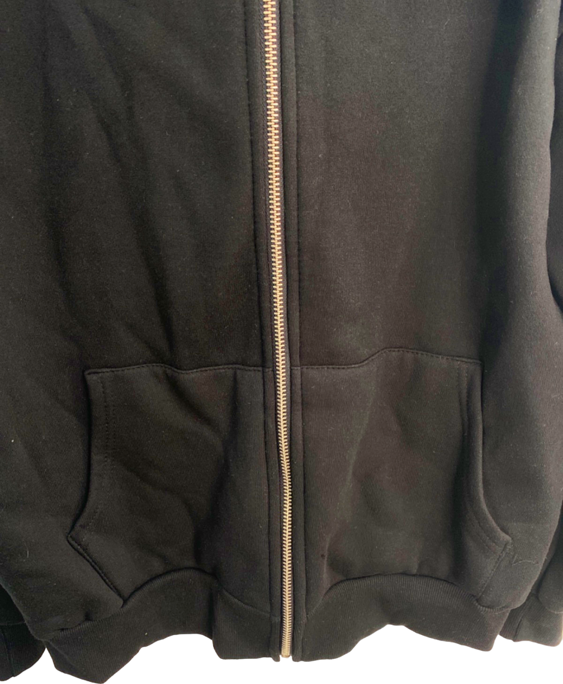 Never Black Zipped Hoodie UK Size L