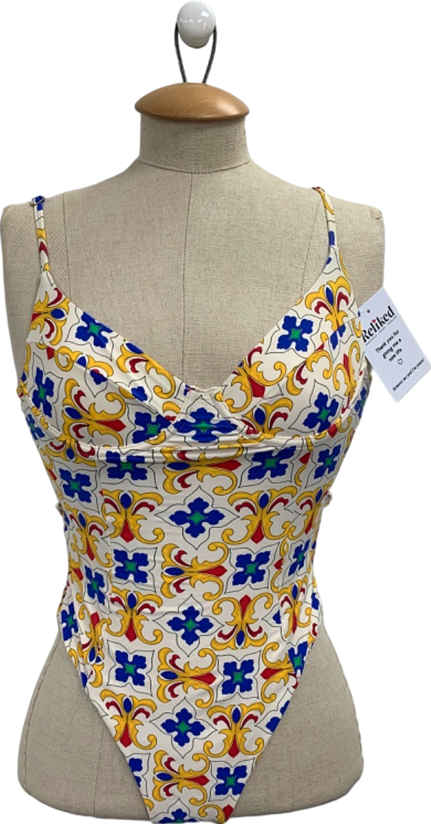 Weworewhat Multi-Coloured Printed Swimsuit UK XS