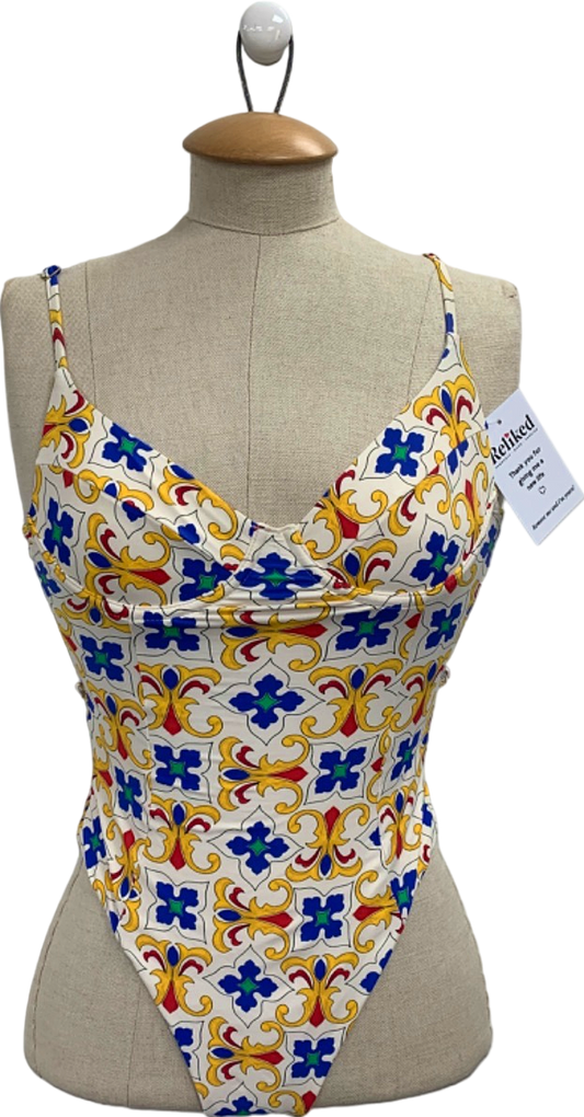 Weworewhat Multi-Coloured Printed Swimsuit UK XS