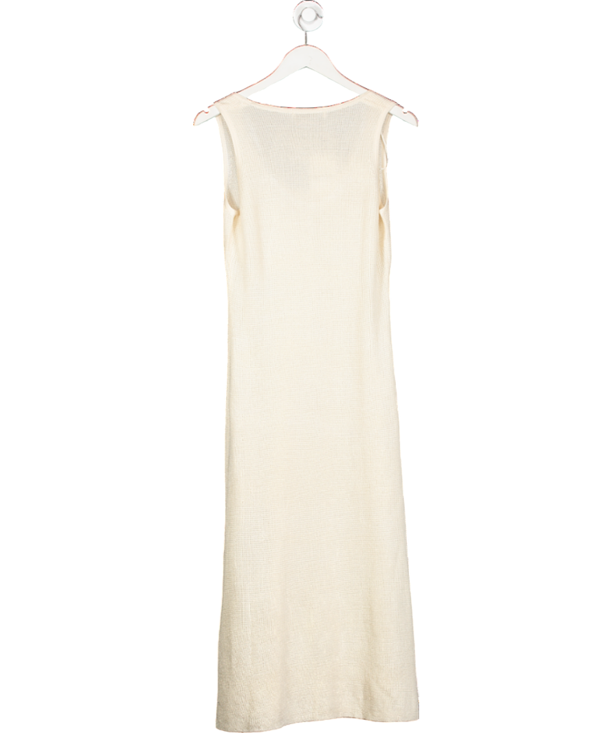 ZARA Beige Crochet Knitted Maxi Dress UK S