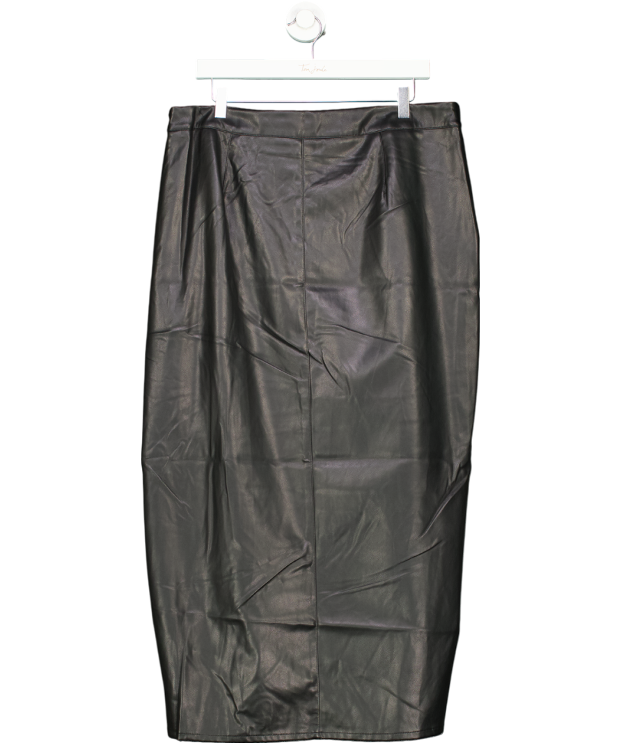 ASOS Black Faux Leather Maxi Skirt UK 18