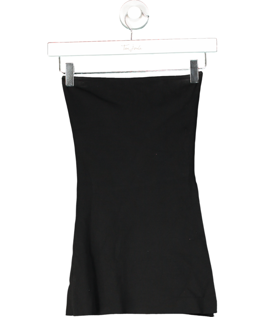 somerz Black Ribbed Bandeau Top UK S