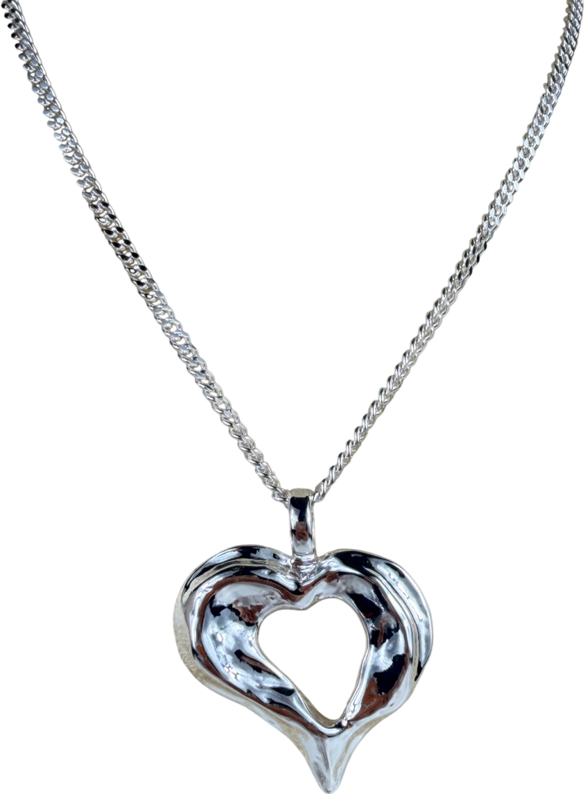 Pilgrim Metallic Tide Heart Necklace One Size